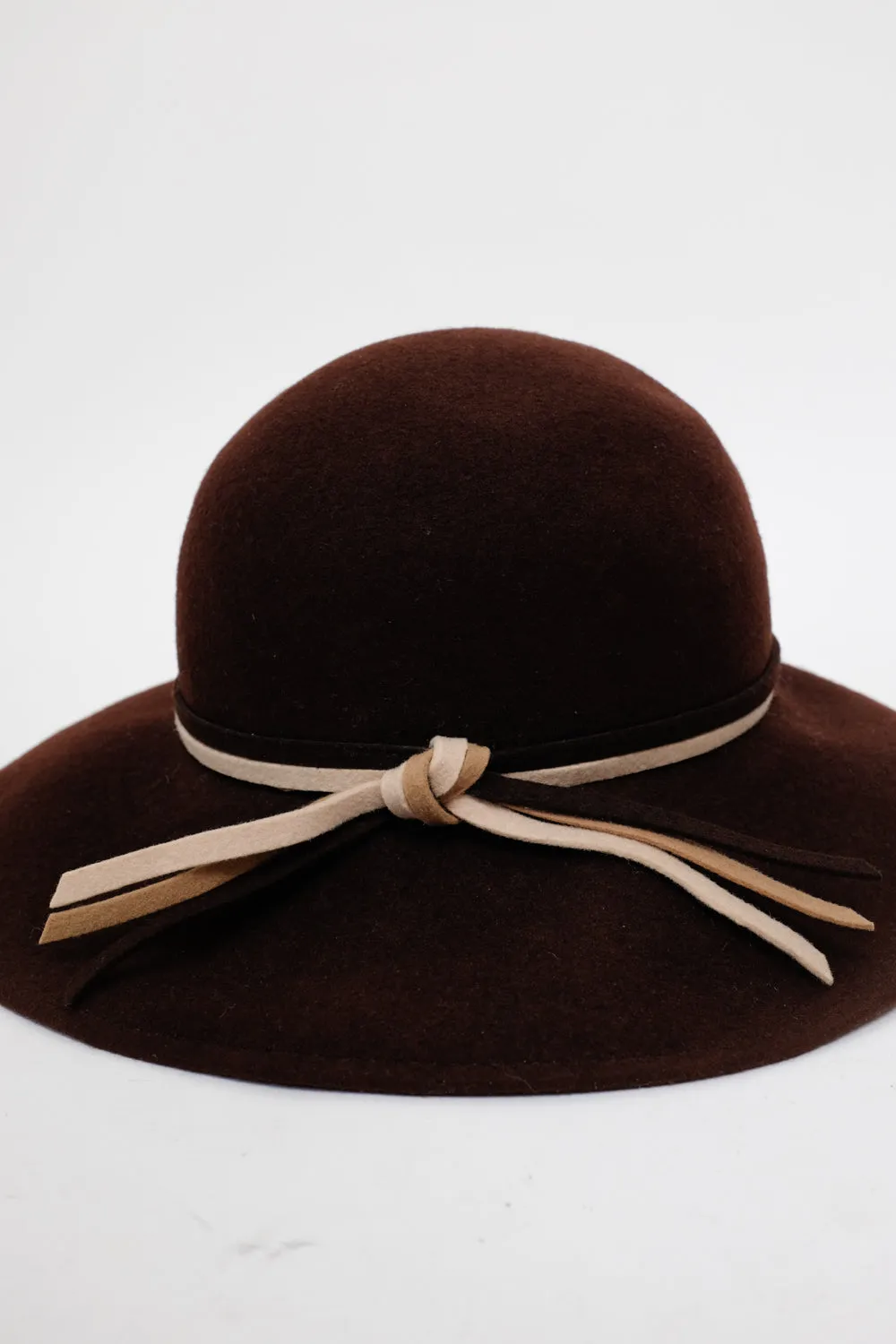 0063_PURE WOOL VINTAGE BROWN WIDE BRIM HAT