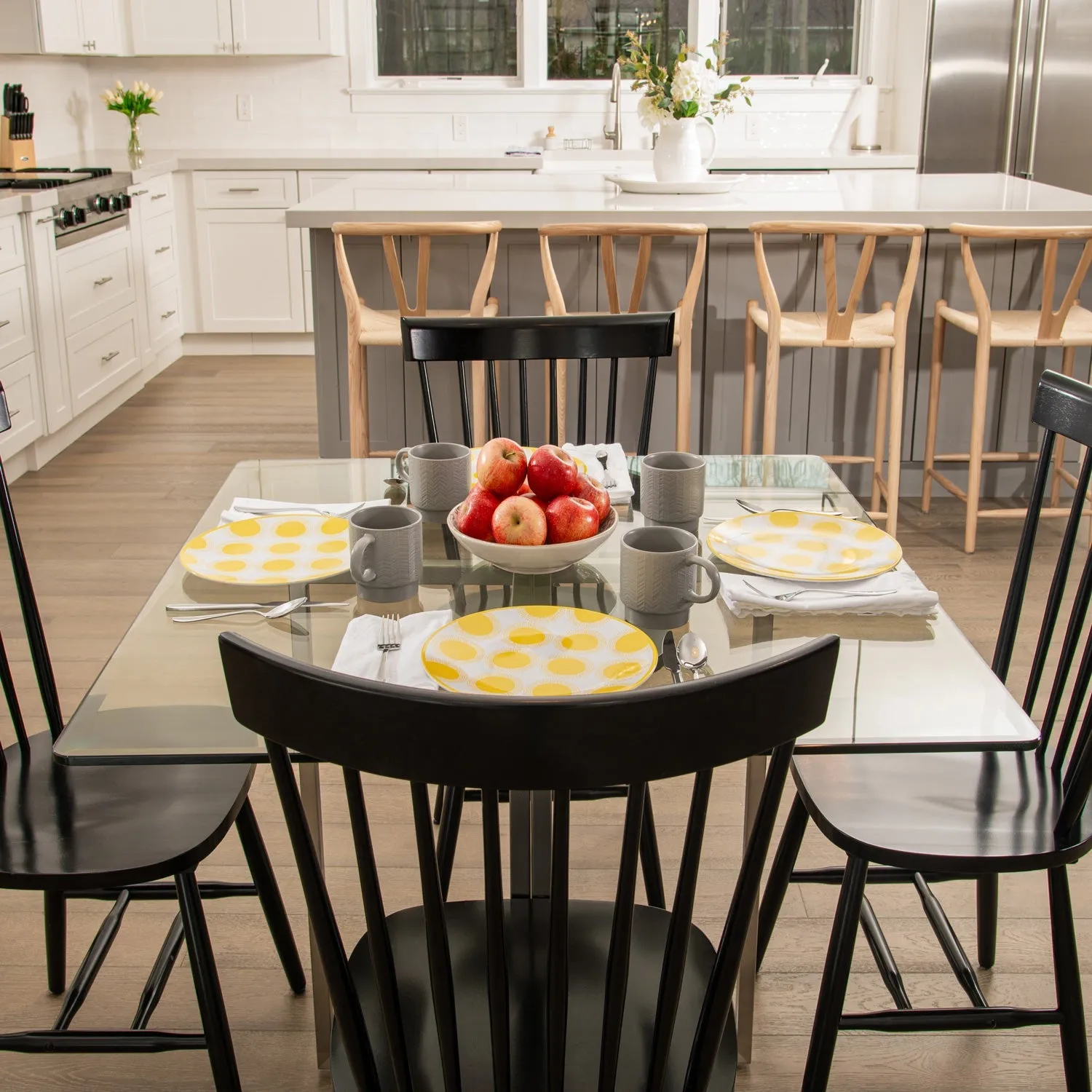 22" Square Clear Glass Table Tops