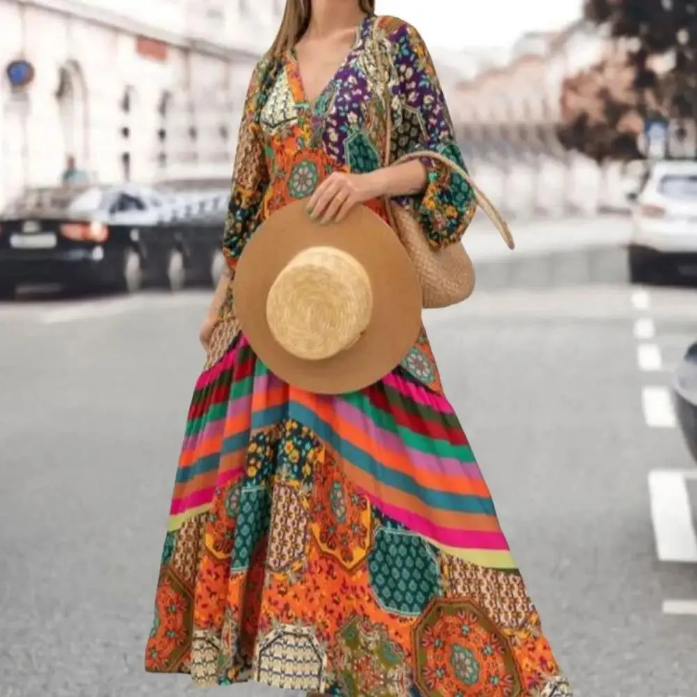 60's Hippie Inspired Oversized Bohemian Maxi Dresses