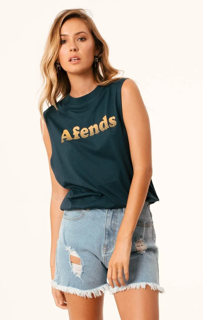 Afends Womens Fade - Logo Bandcut Tee