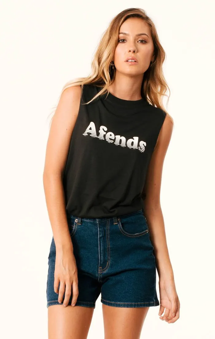 Afends Womens Fade - Logo Bandcut Tee