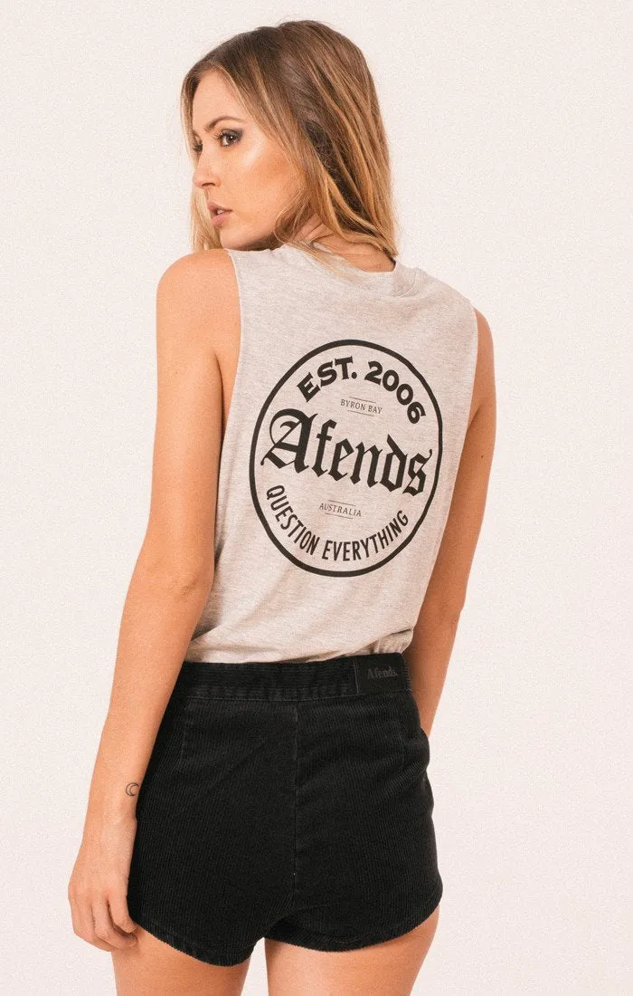 Afends Womens Royal - Logo Bandcut Tee