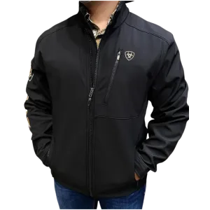 Ariat Men's Logo softshell Black & Gold Jacket