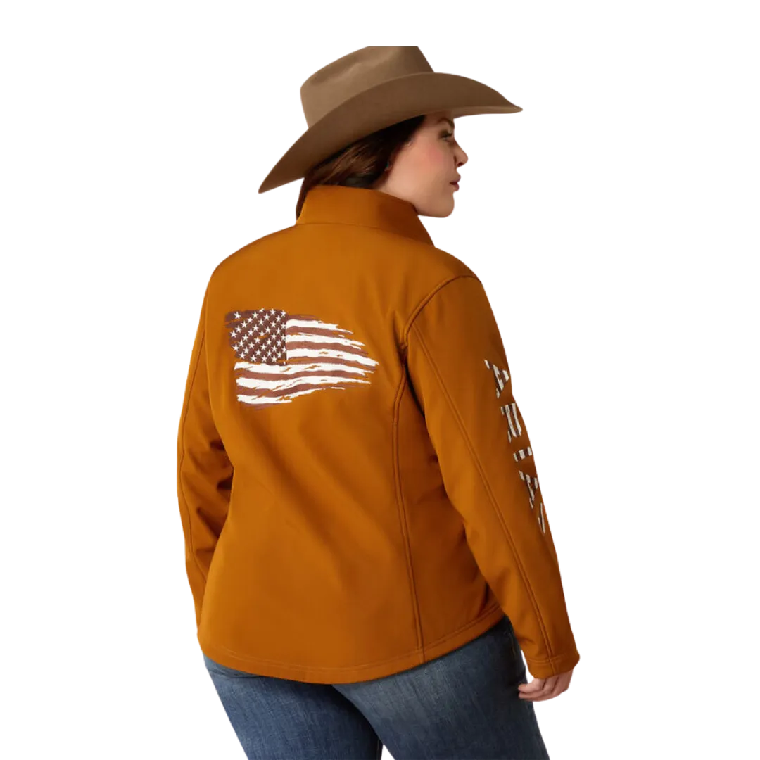 Ariat Women's Team Patriot Softshell Chesnut Horse Jacket