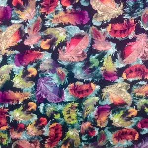 Bright Feather Burst Digital Modal-Touch Jersey Fabric