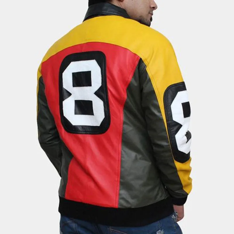 Buy Best Style Fashion 8 Ball Leather Bomber Jacket Shop Genuine Jacket