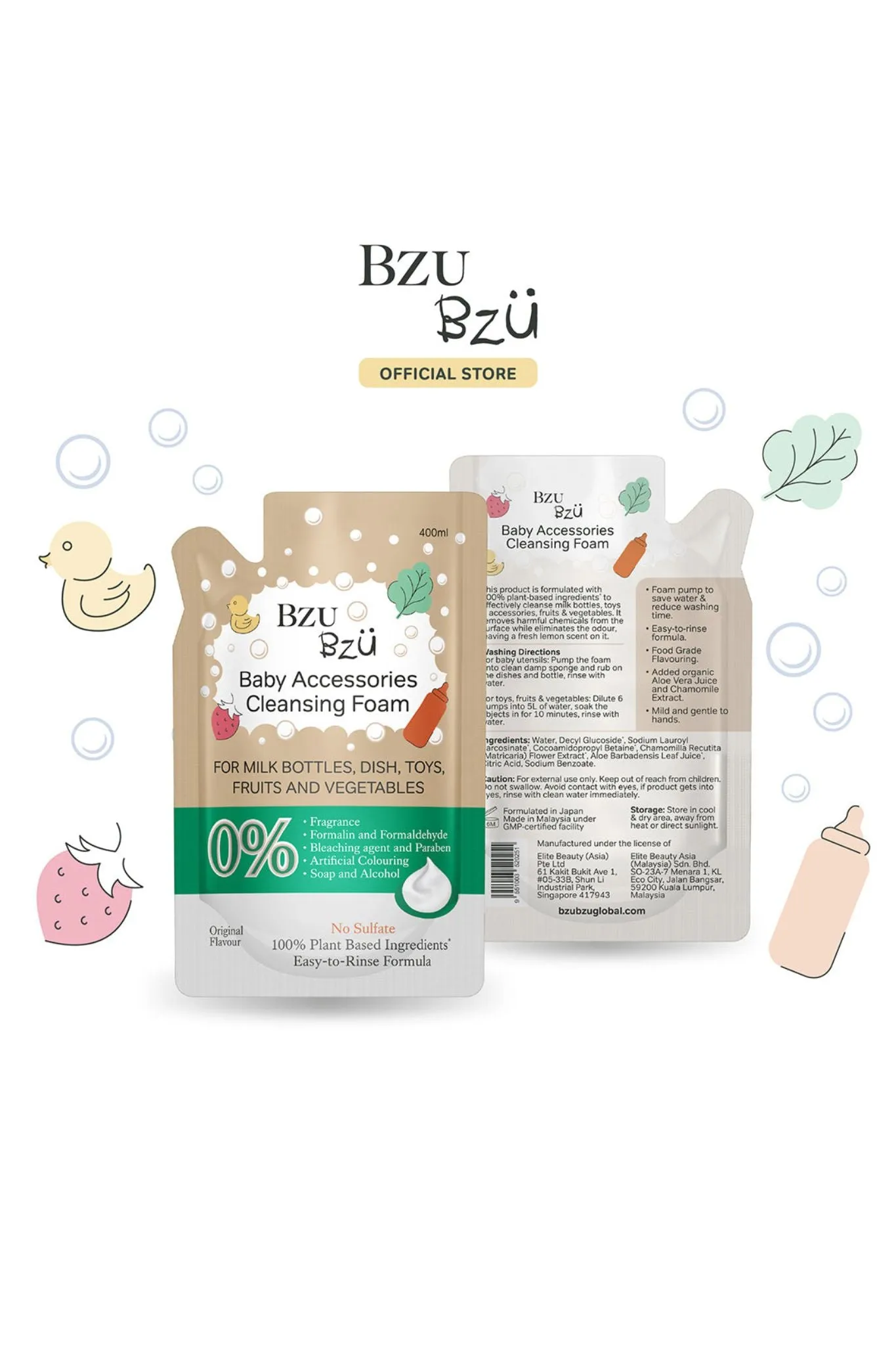 BZU BZU Accessories Cleansing Foam Refill 400ml