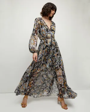 Elvita Brushstroke Maxi Dress