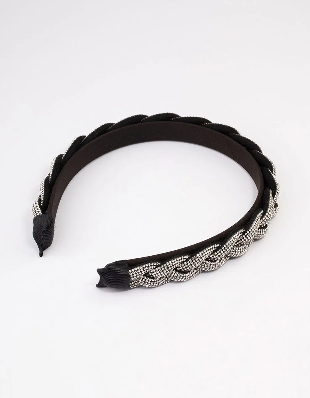 Fabric Diamante Twisted Headband