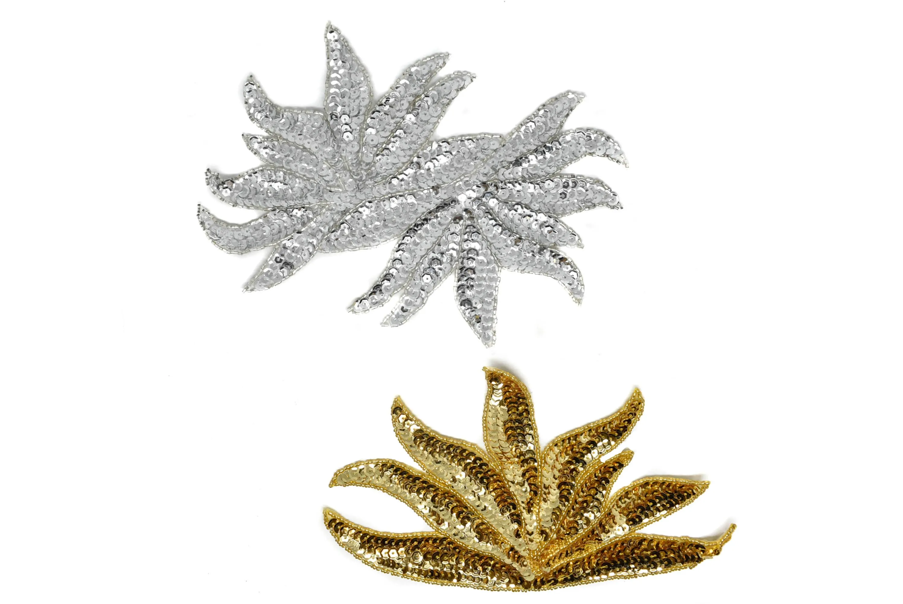 Floral Sequins Applique (Available in Gold or Silver)