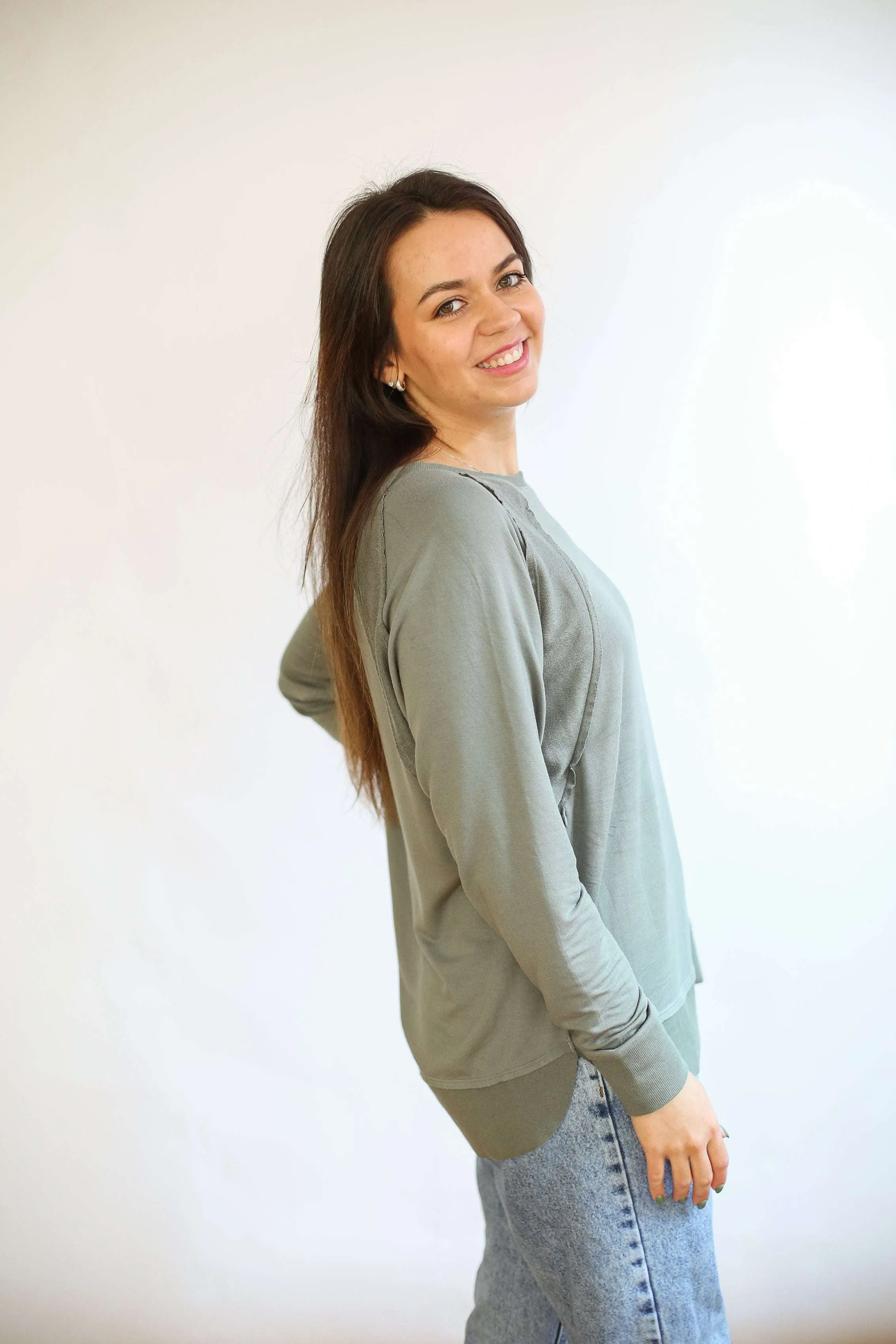 Free Flowing Long Sleeve Nursing Top