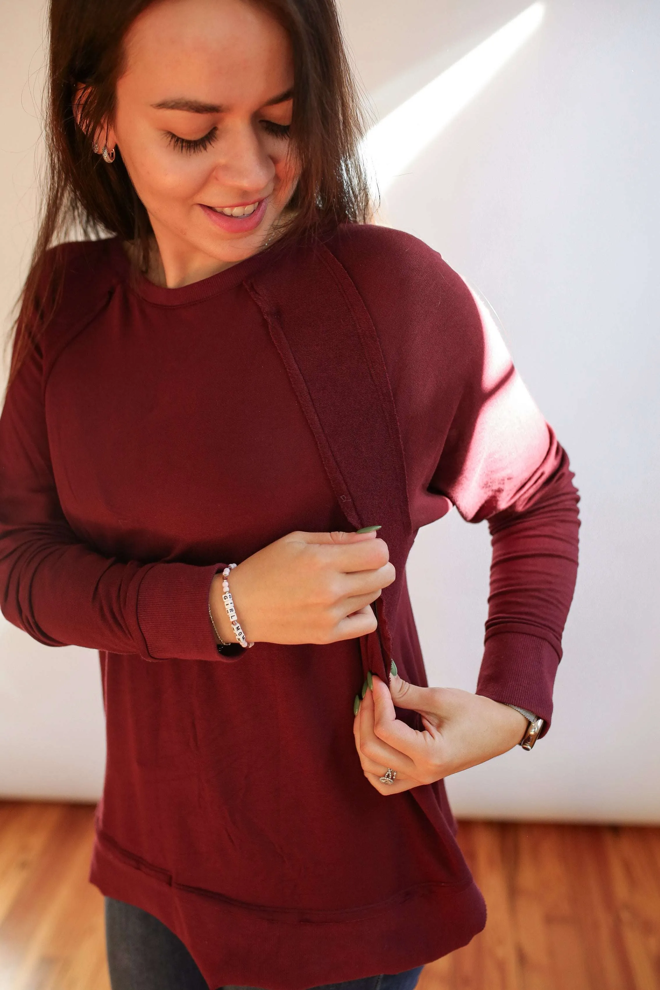 Free Flowing Long Sleeve Nursing Top