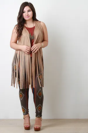 Free Spirited Vegan Suede Fringe Vest