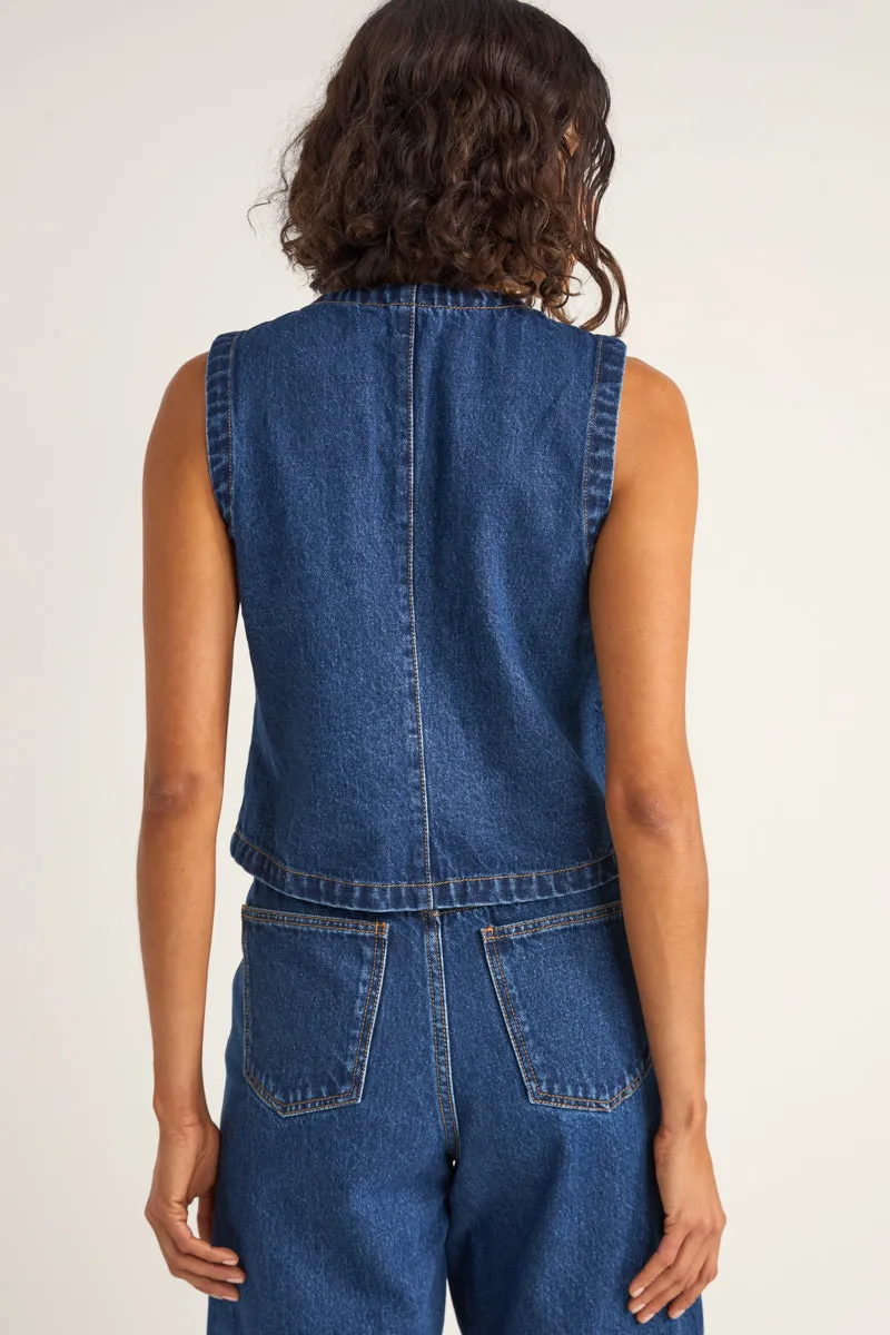 Gia Denim Vest Indigo