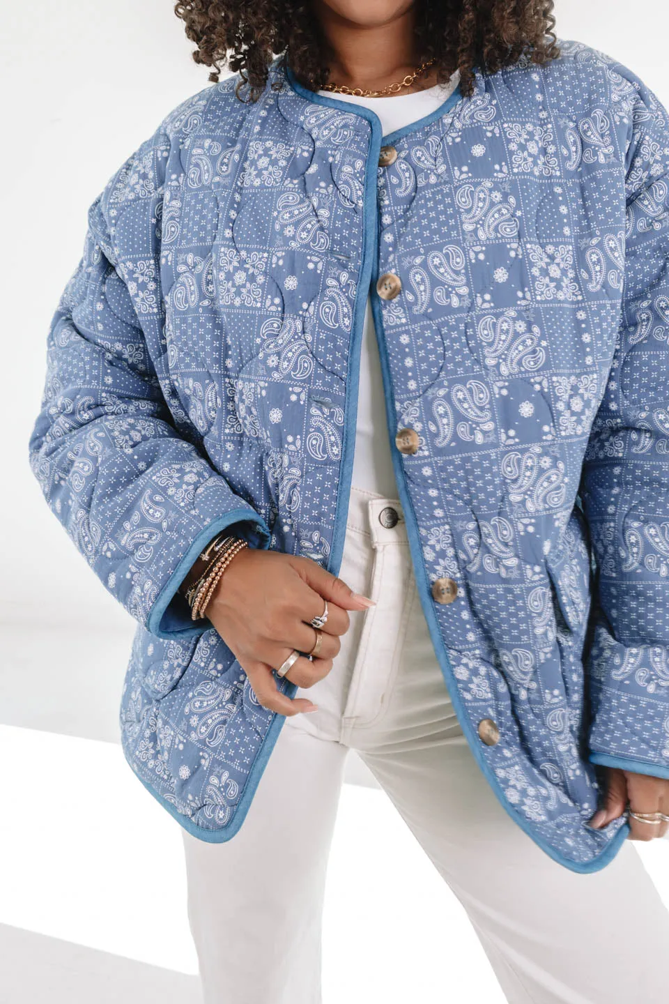 It's Giving Boho Jacket - Blue