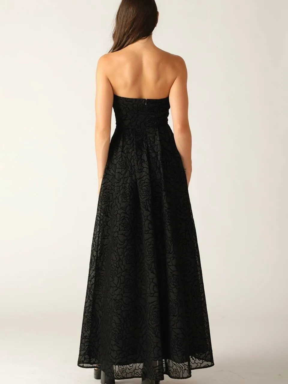 Laney Strapless Textured Maxi Dress