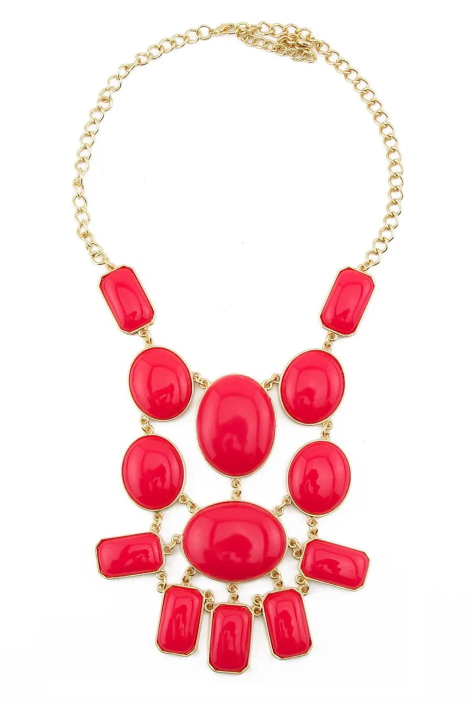 Large Coral Stone Necklace