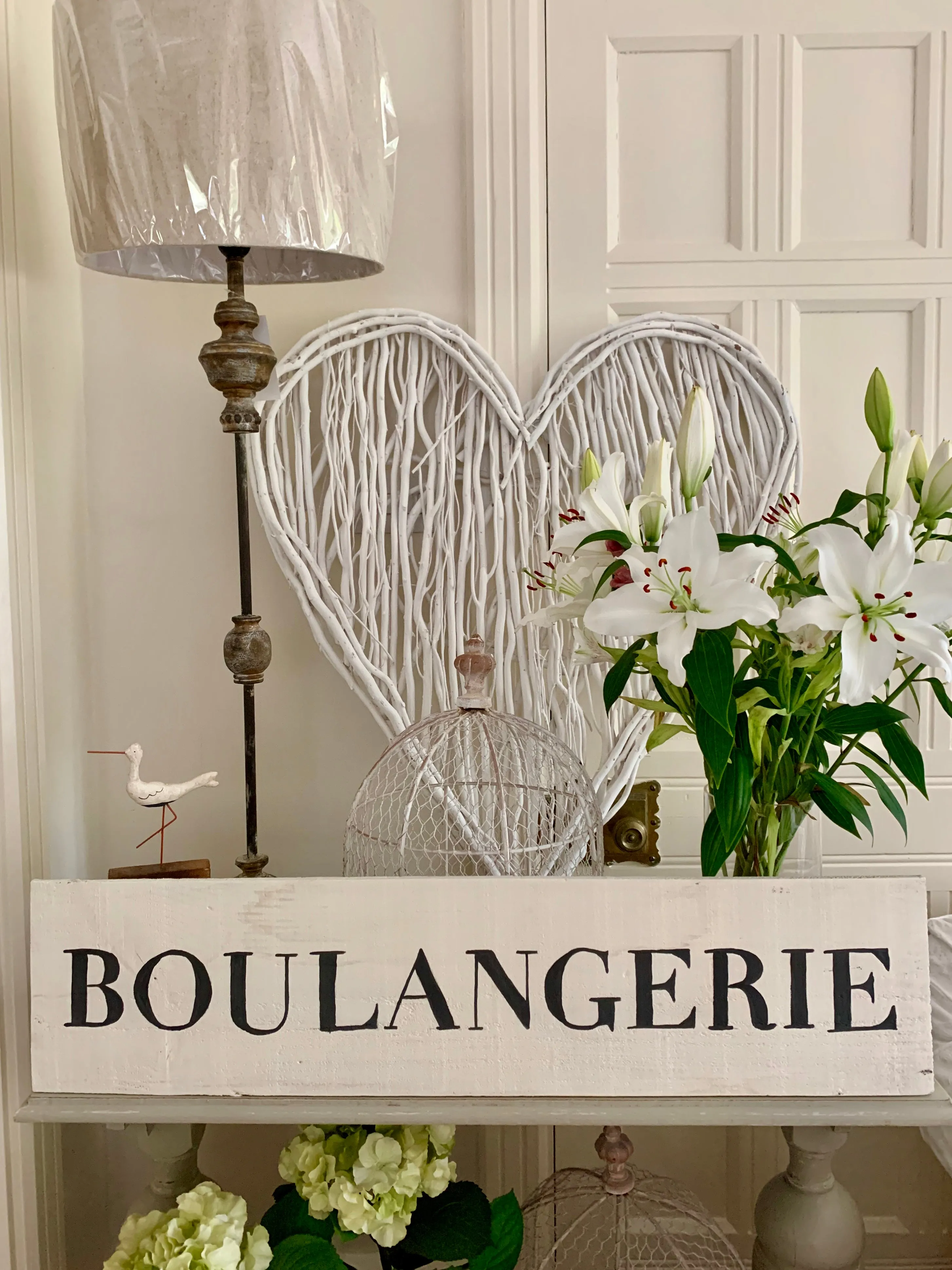 Large Distressed Standing Boulangerie Sign