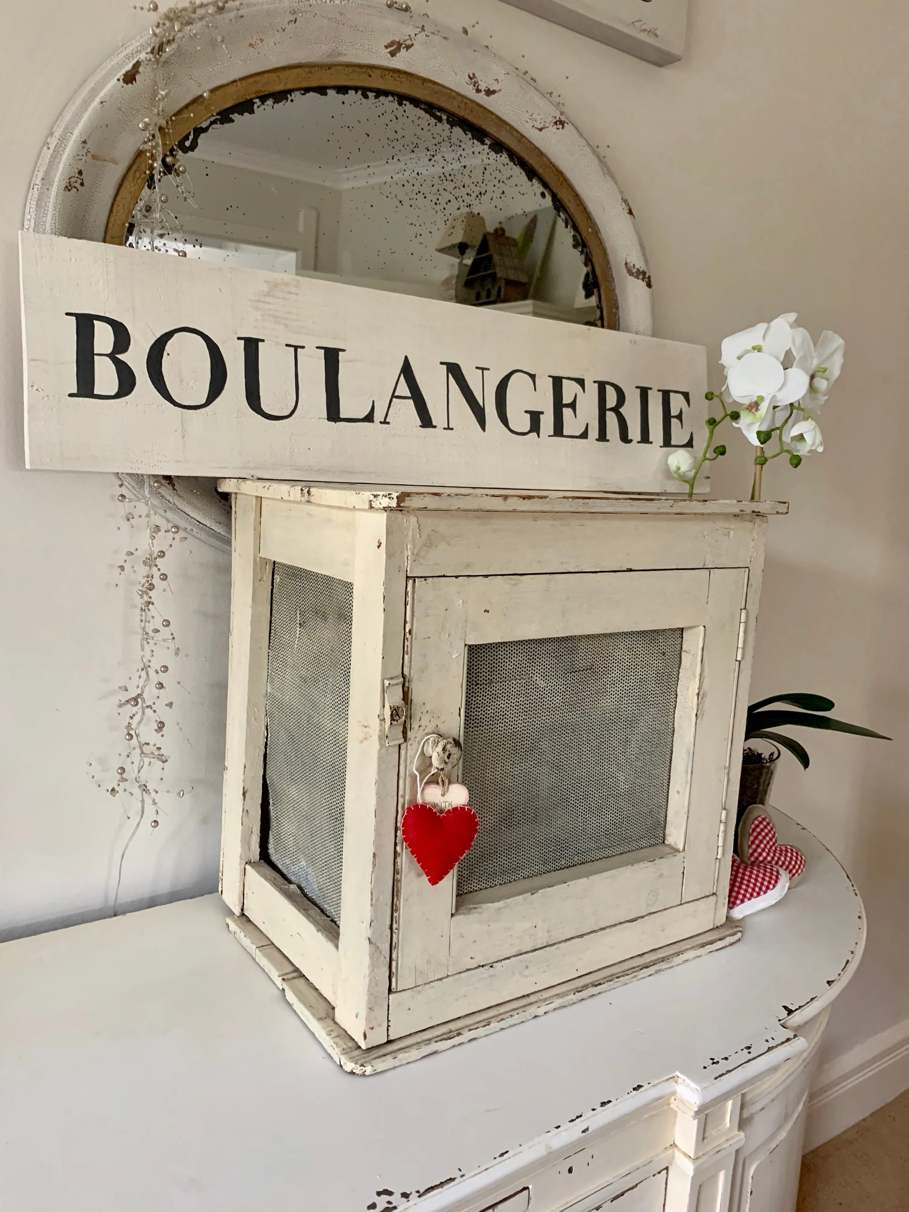 Large Distressed Standing Boulangerie Sign