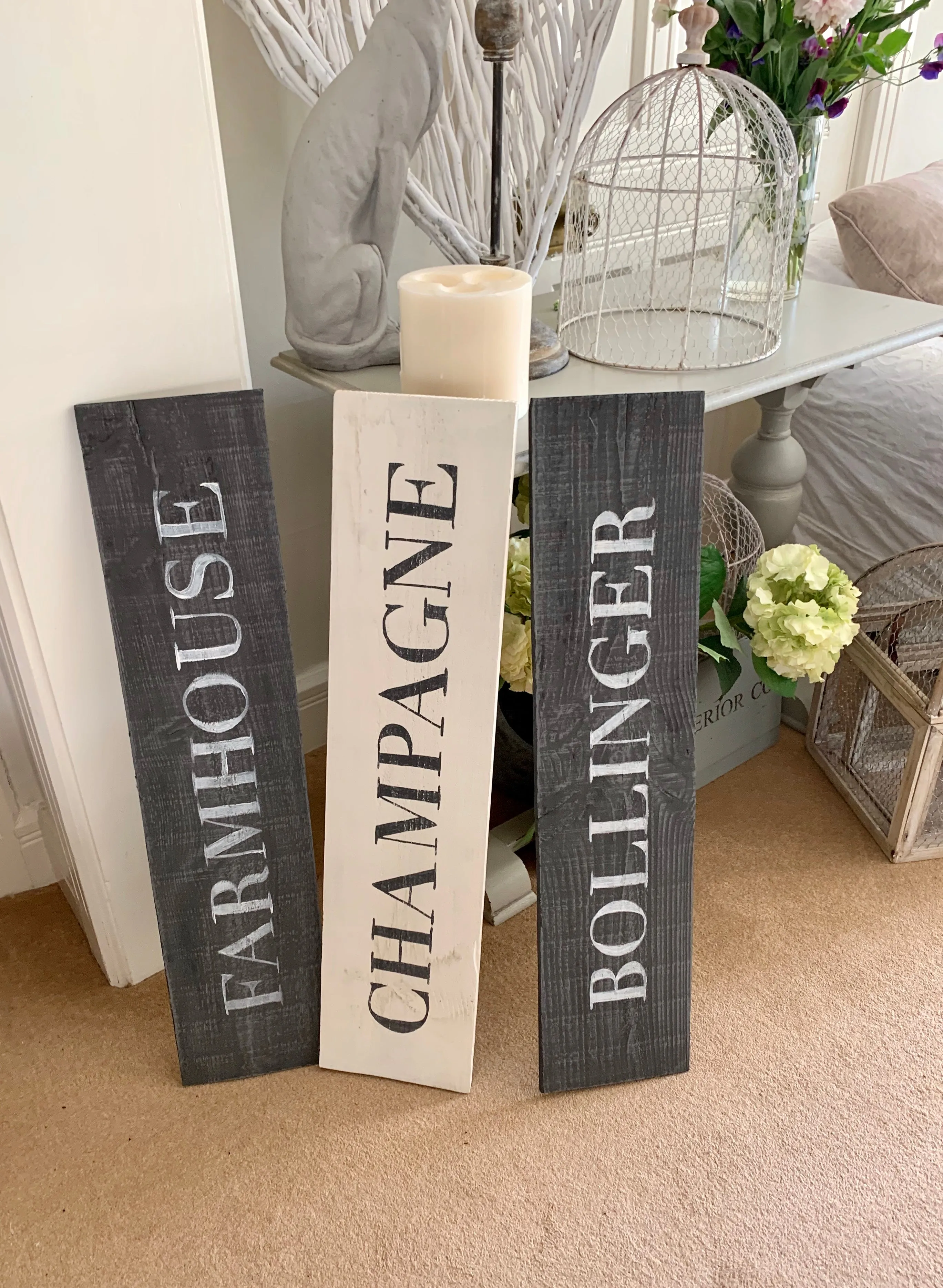 Large Distressed Standing Farmhouse Sign