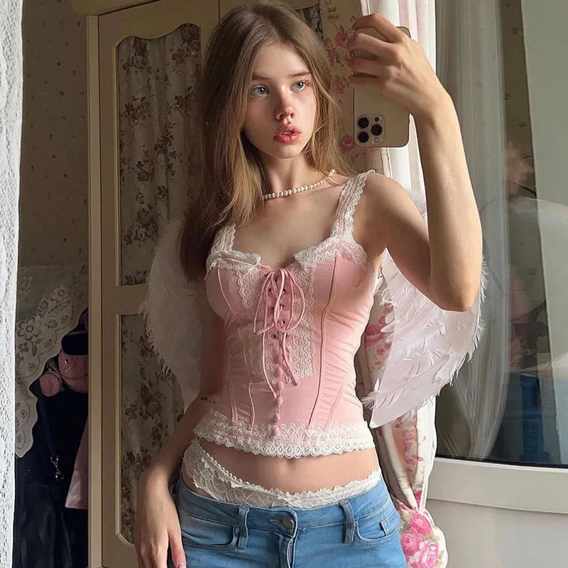 Lily Lace Detailed Crop Top