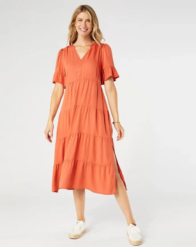 Margaux Tiered Ruffle Sleeve Dress