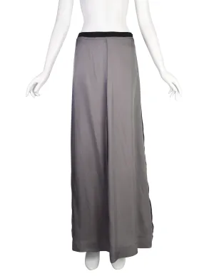 Martin Margiela Vintage AW1995 Deconstructed 'Lining' Inside Out Steely Grey A Line Maxi Skirt