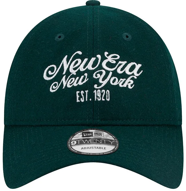 New Era Accessories 9Twenty Melton Dark Green Off White