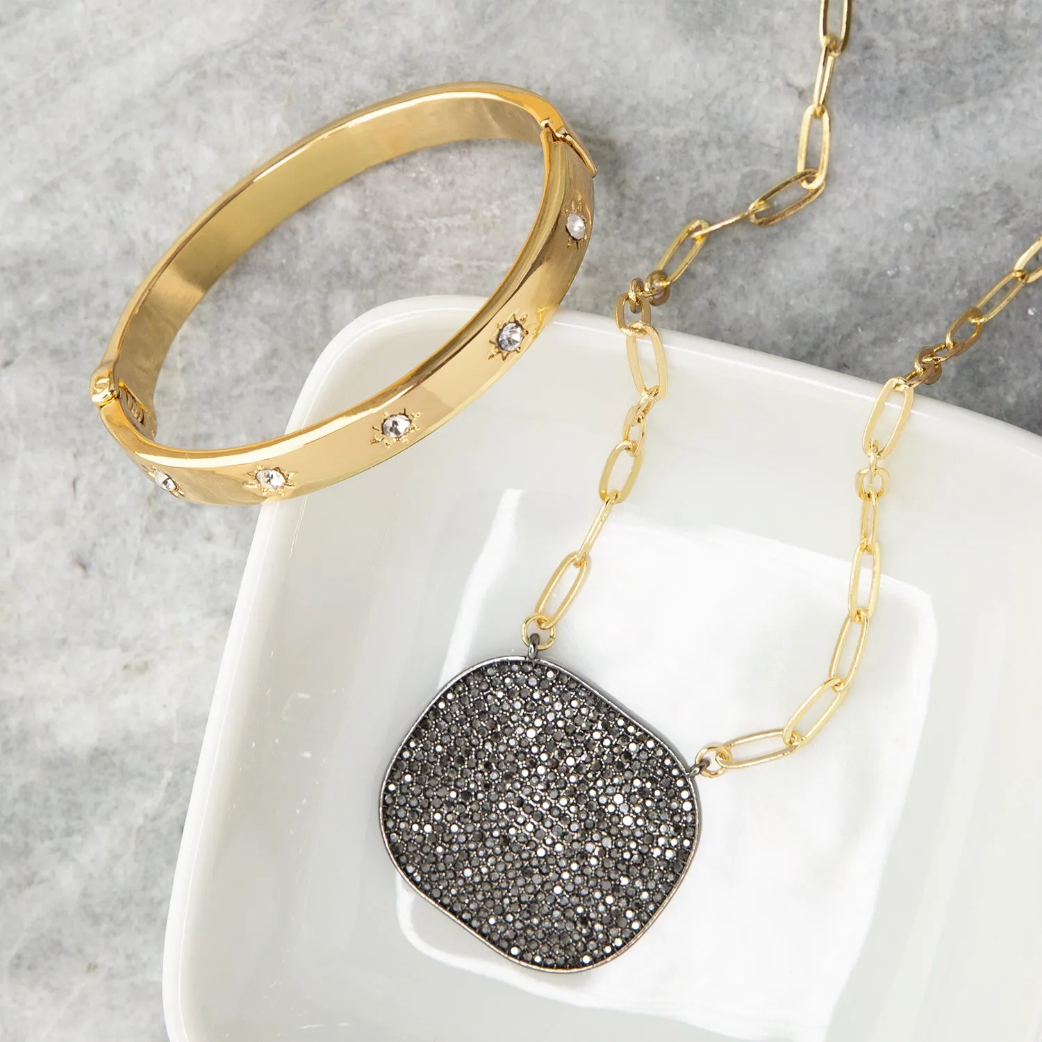 pave statement necklace