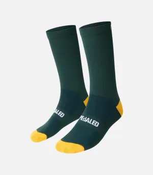 PEdALED Essential Summer Cycling Socks Dark Green