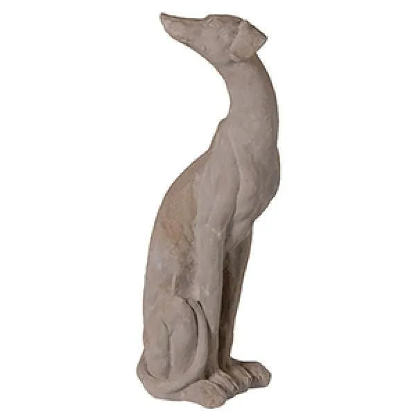 RESIN LURCHER DOG - Grey