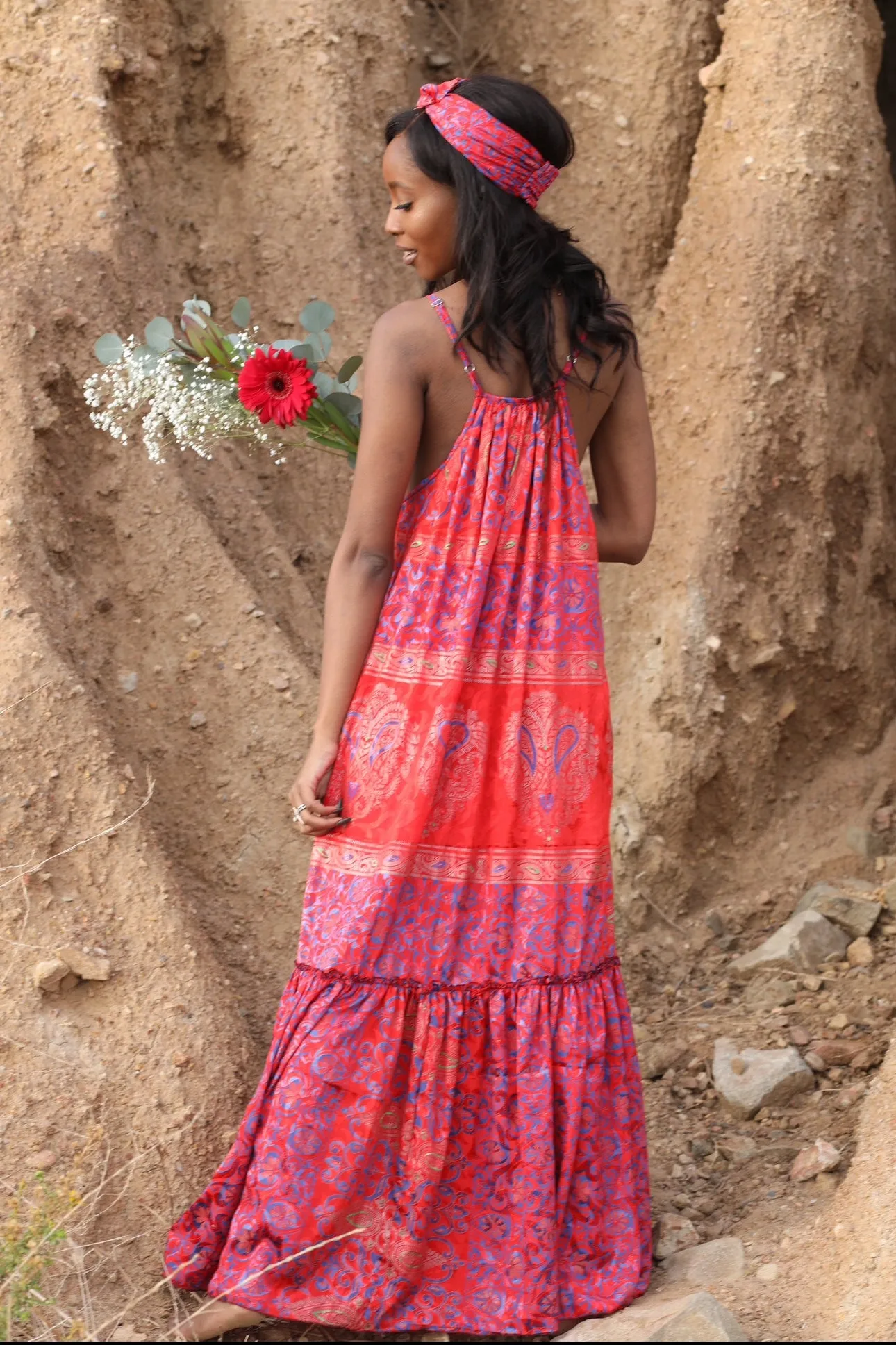 Topanga Maxi Dress - M - Mauve Mood