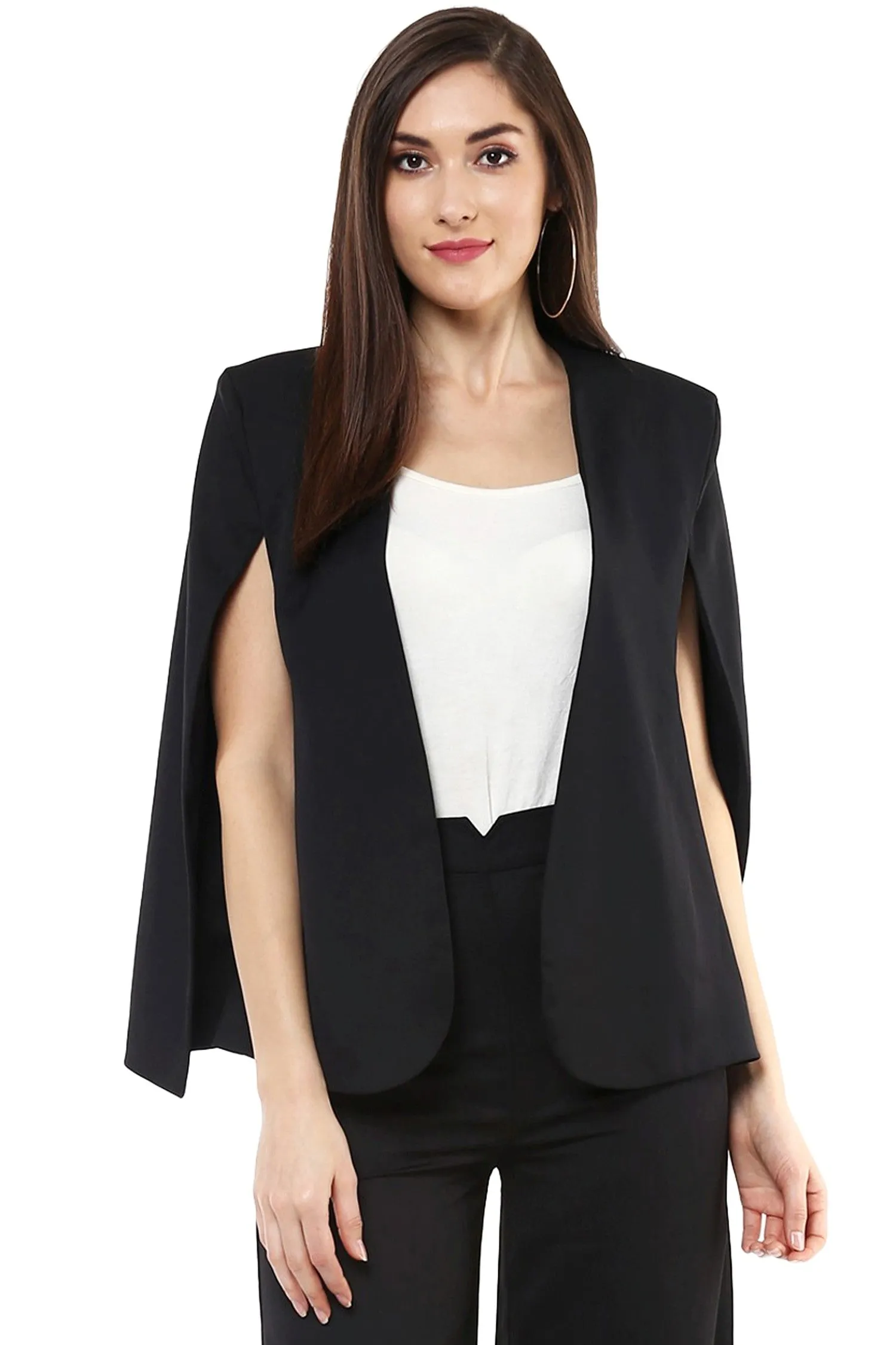 Women Black Cape Jacket