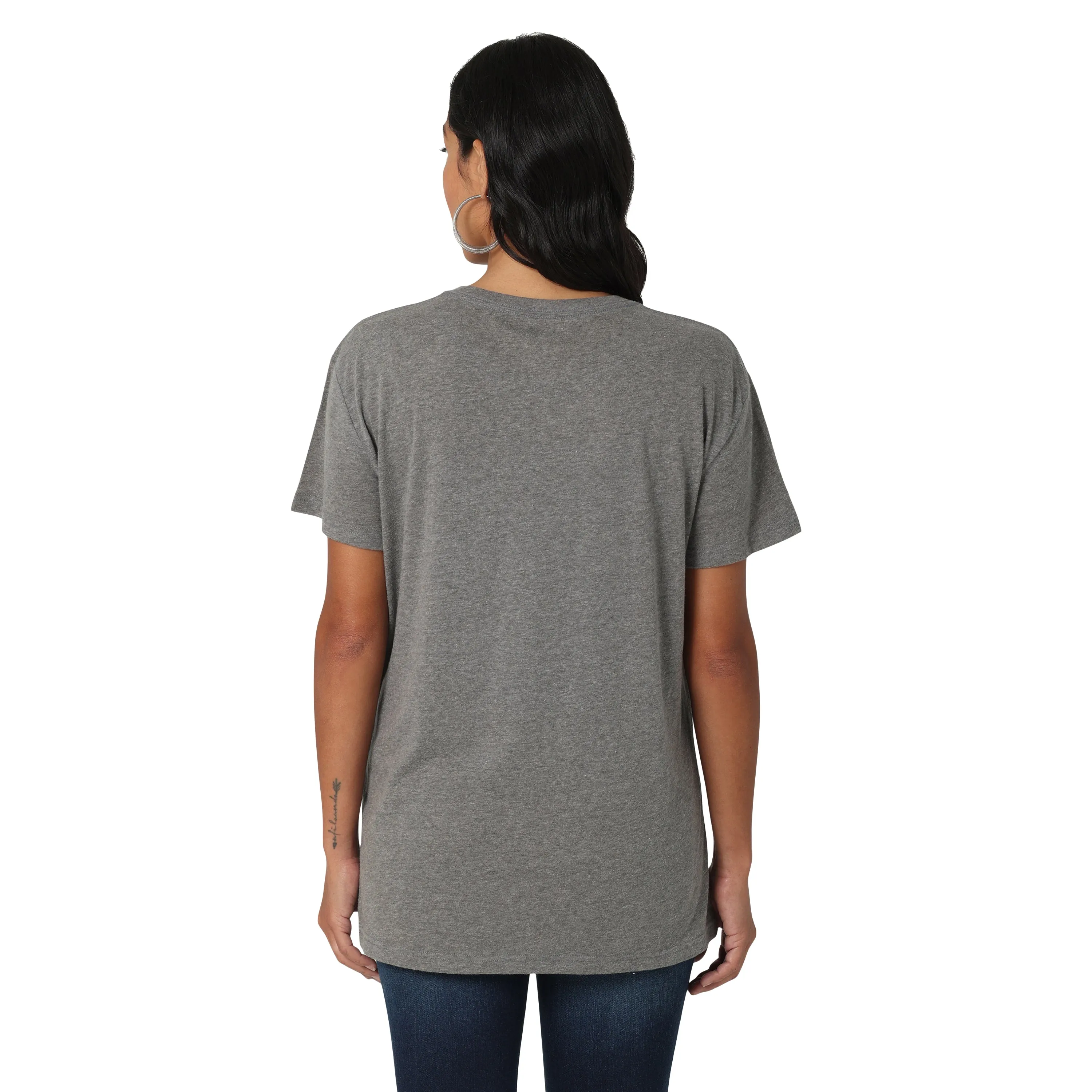 Wrangler "Stylish Horse" Grey Boyfriend Fit Tee for Women