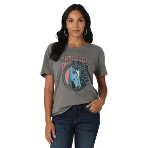 Wrangler "Stylish Horse" Grey Boyfriend Fit Tee for Women